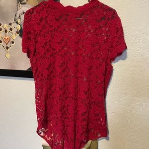 Rue21 red bodysuit lace size 3x